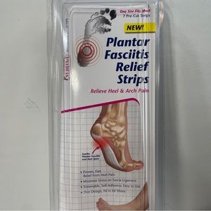 Heel Pain Plantar Fasciitis Strips Trimmable Adhesive 7 Strips Tape Fast Relief